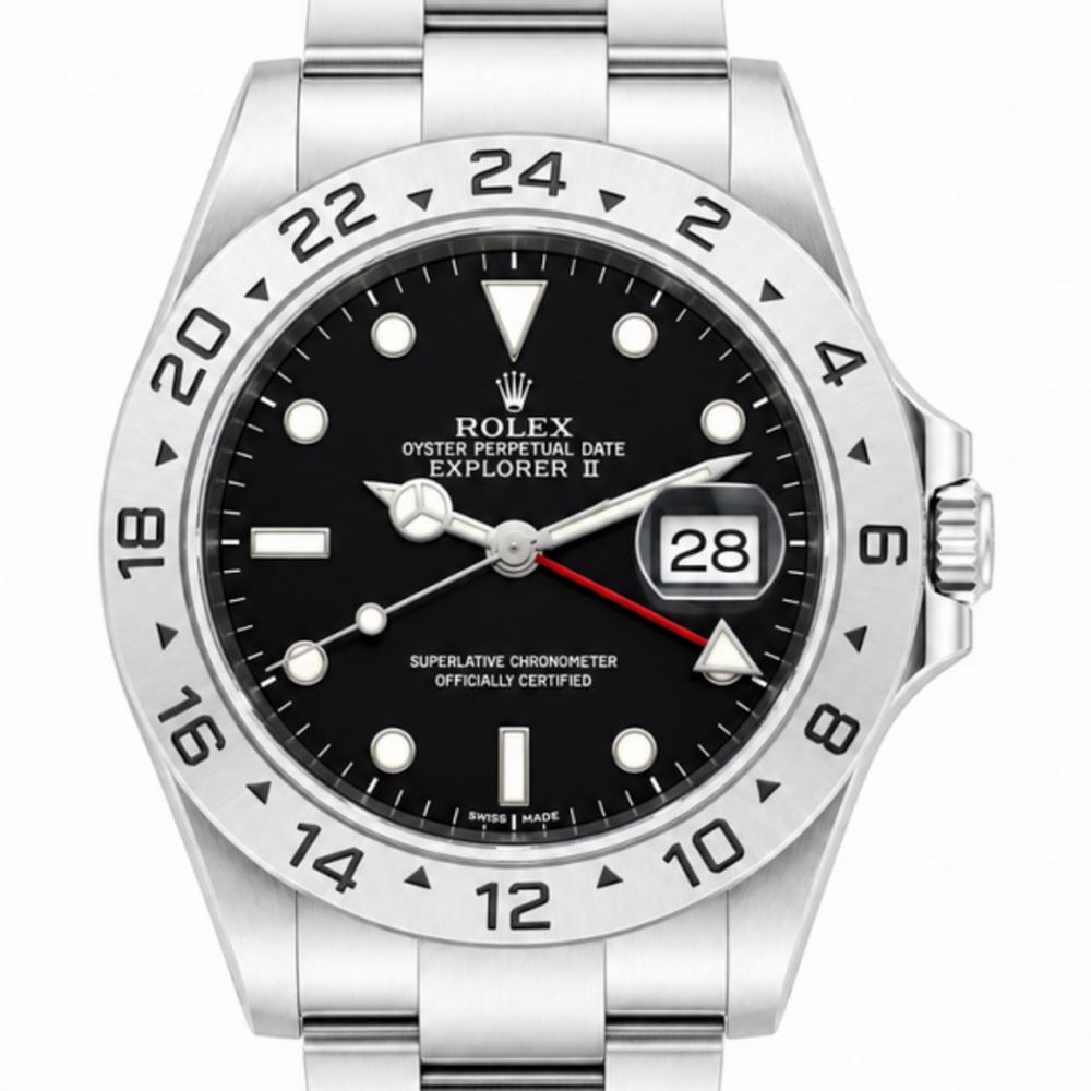 Rolex Explorer II 40MM 16570 Black Dial Watch
